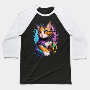 Gatito Art Baseball T-Shirt